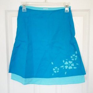 Girls Zoey Girl Blue Apron Skirt with Blue Flower Cutout Size Small